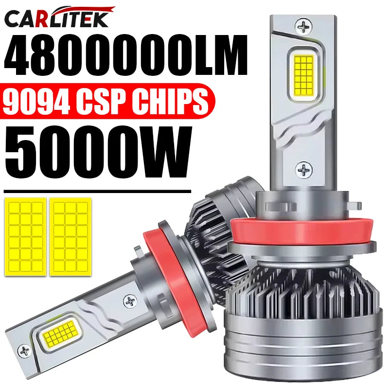 4800000LM H7 H11 LED Bulbs Headlight 5000W for Car Headlamp H4 H1 H8 H9 9005 9006 HB3 HB4