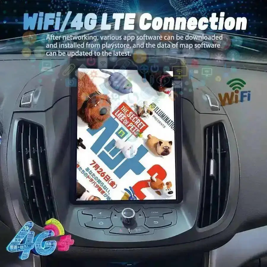 10.4inch Android 15 Car Radio Navirider Automatic Qled Screen For Ford Kuga Cmax C-max Esc
