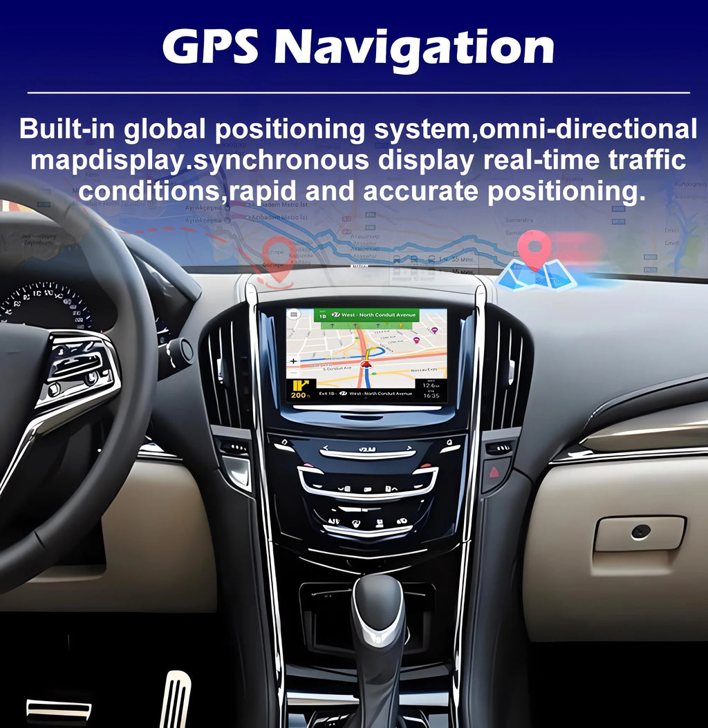 8“ Android 16 DSP Stereo For Cadillac ATS ATSL XTS SRX CTS 2013-2018 Bluetooth Wireless Ca