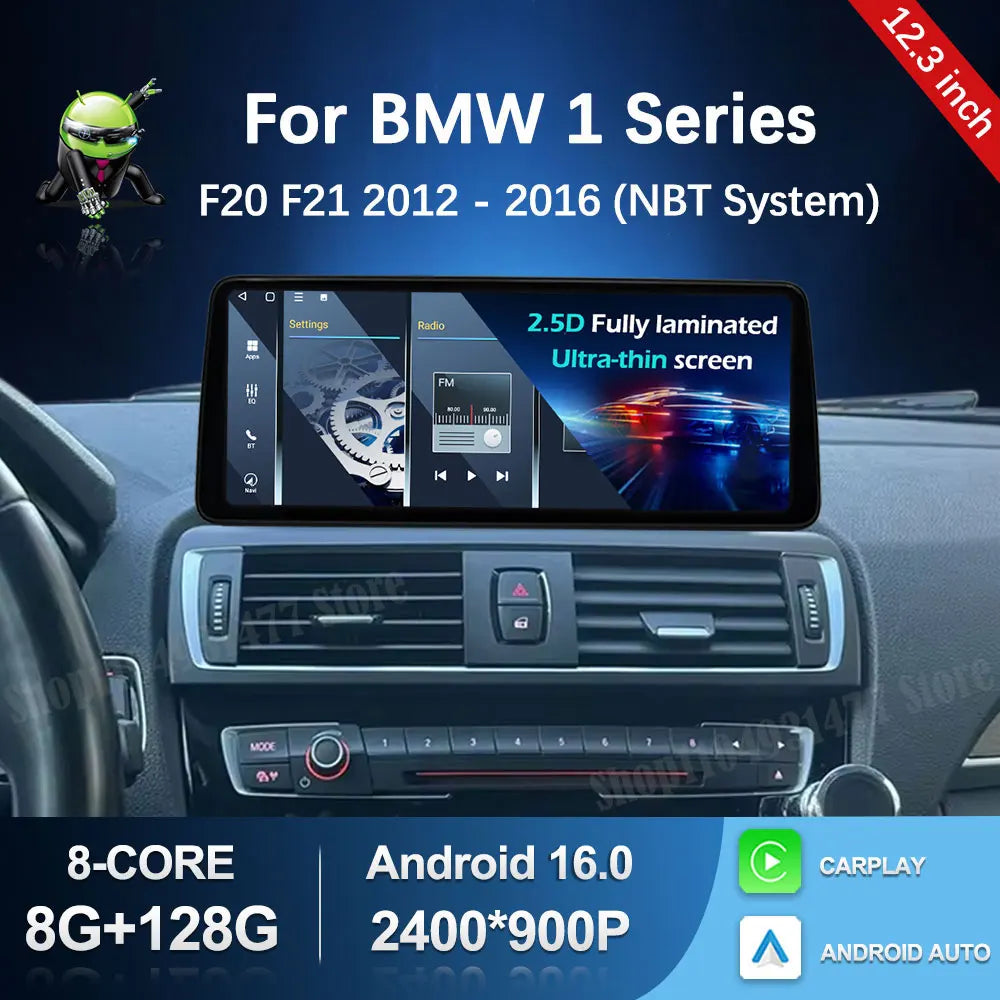Android 16 BT for BMW 1 Series F20 F21 2012 2013 - 2016 NBT System Accessories GPS Ultra-t