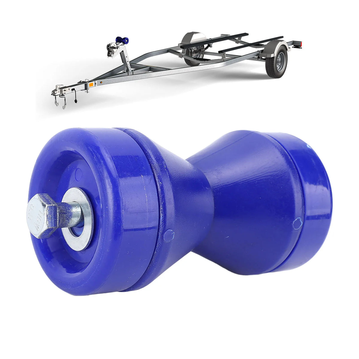 90mm Boat Trailer Bow Roller Shock Absorbing Wearproof Impact Protection PVC Bow Stop Bell Rolle - Automotive LED Light