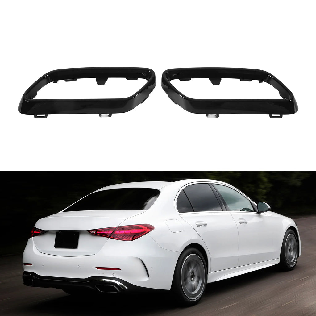 Car Tail Throat Cover Exhaust Tip Cover Exhaust Tip Cover Trims Bezel for Benz C for MG S206 W206 - Automotive LED Light