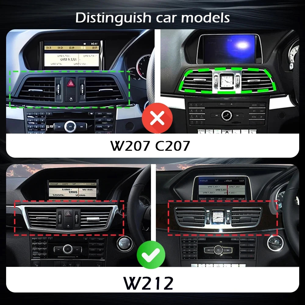 Touch Screen Car Multimedia Video Player For Benz E Class W212 2009-2015 RHD Carplay Andro