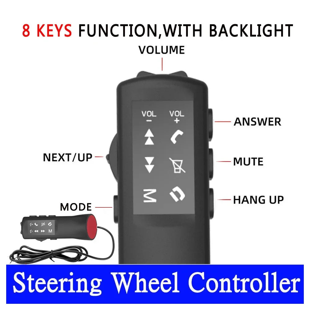 8 Key Universal Car Steering Wheel Button Multifunctional Remote Controller for Android Ra | AUTOKITSHOP