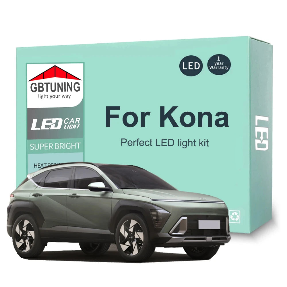 11-Piece LED Interior Light Kit for Hyundai Kona II SX2 - Canbus Error-Free Bulbs | AUTOKITSHOP