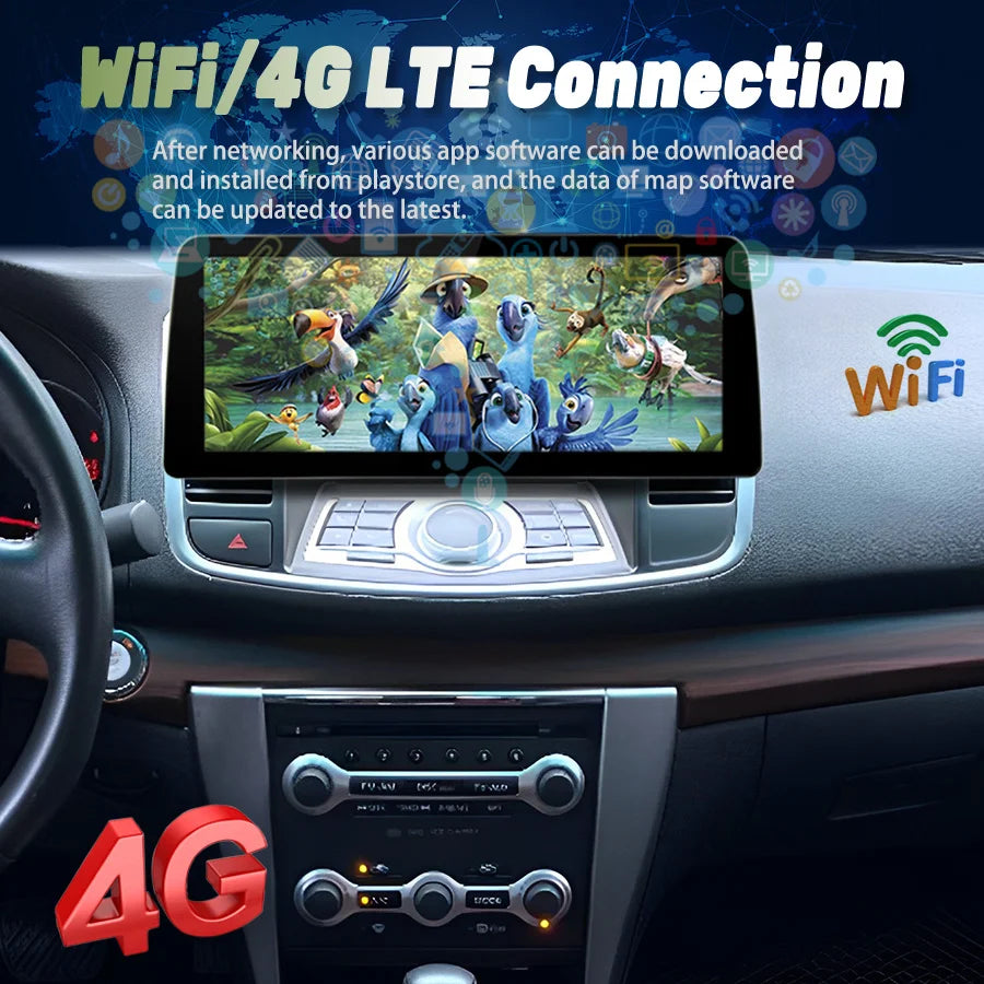Multimedia Carplay Head Unit 12.3inch Wide Screen Car Video Player Radio Stereo For Nissan