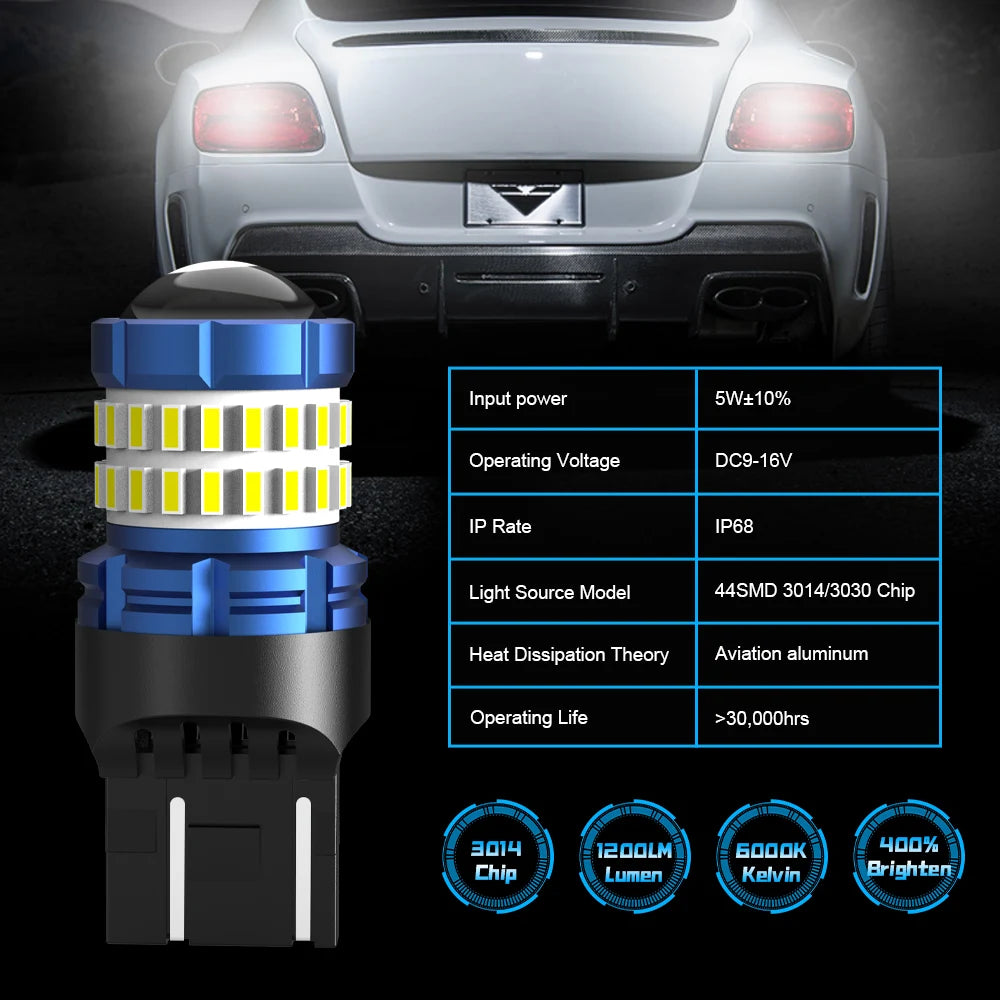 LED Interior Light Kit for AENVTOL 2x Canbus T20 7440 W21W 7443 W21/5W SRCK LED Backup - Canbus Error-Free Bulbs | AU...