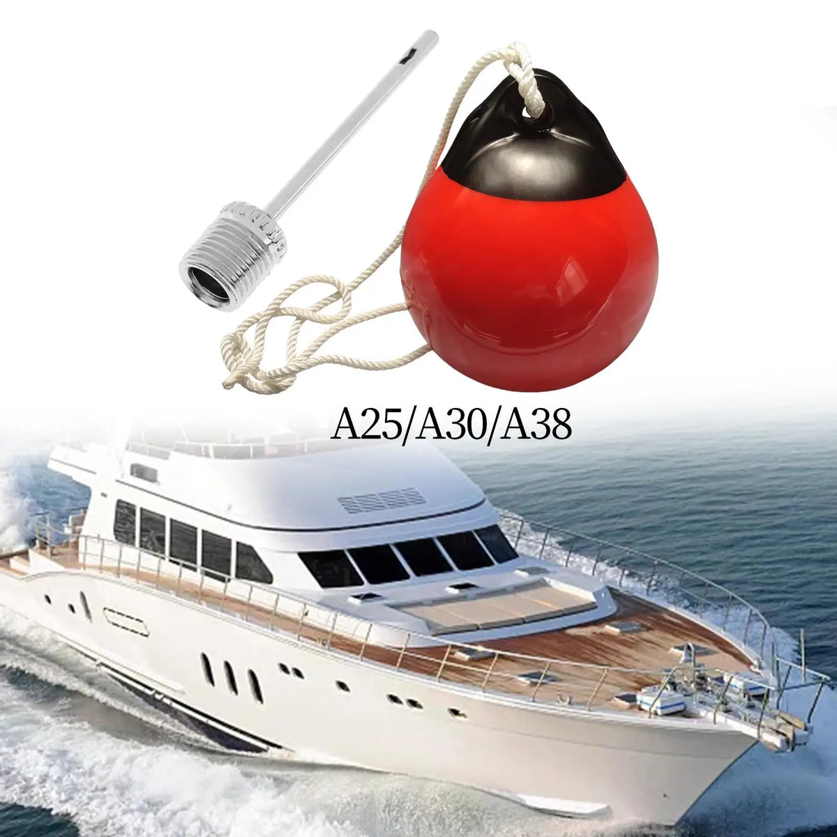 Boat Fender Ball Red Wear Resistance Inflatable PVC Dock Bumper Ball for Boats Speedboat Sailboa - Automotive LED Light