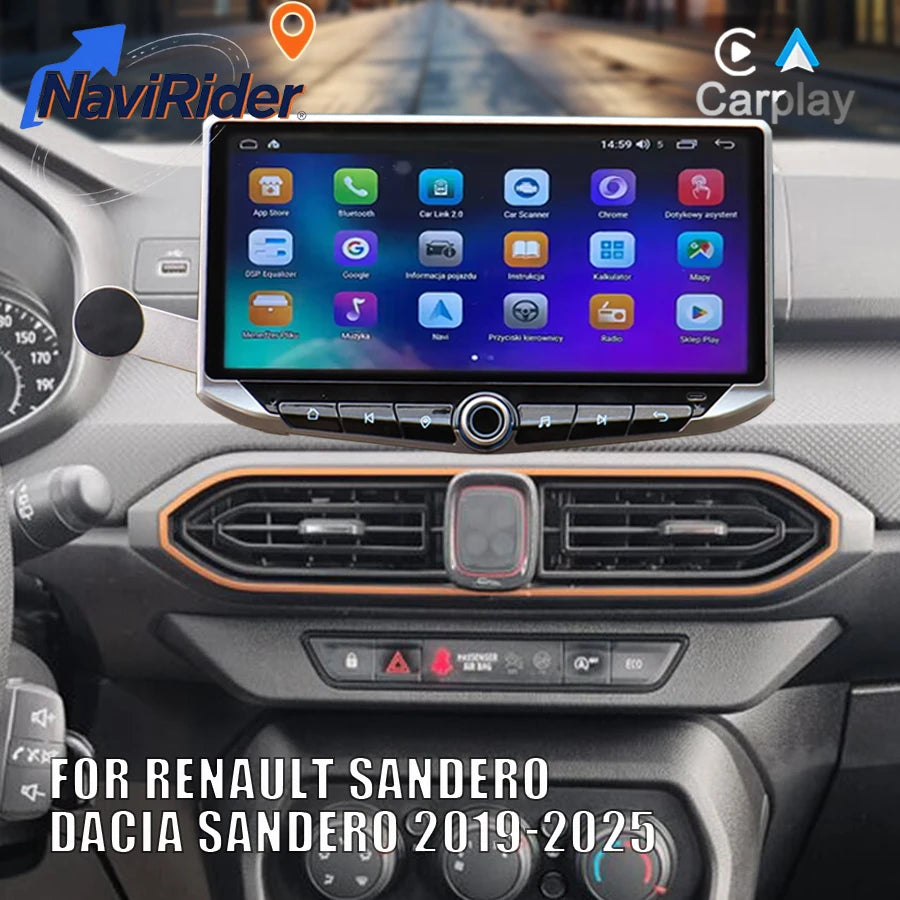 10.88“ Android 15 Radio Screen For Renault Sandero Dacia Sandero 2019-2025 Head Unit Multi