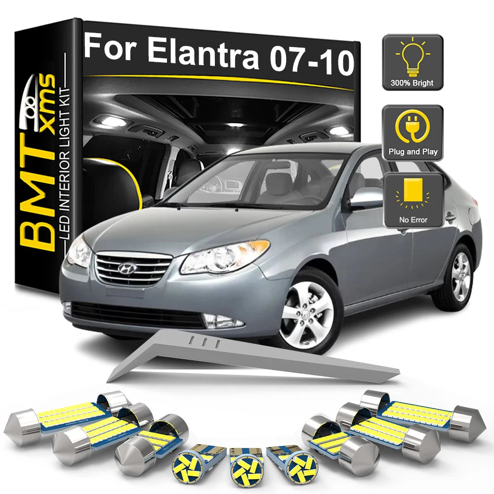 11-Piece LED Interior Light Kit for Hyundai Elantra HD - Canbus Error-Free Bulbs | AUTOKITSHOP