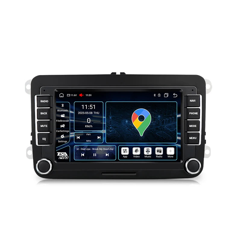 SZLELV 7" Android 15 Auto Carplay Car Stereo GPS 4G WIFI RDS FM BT For VW Skoda Yeti Golf