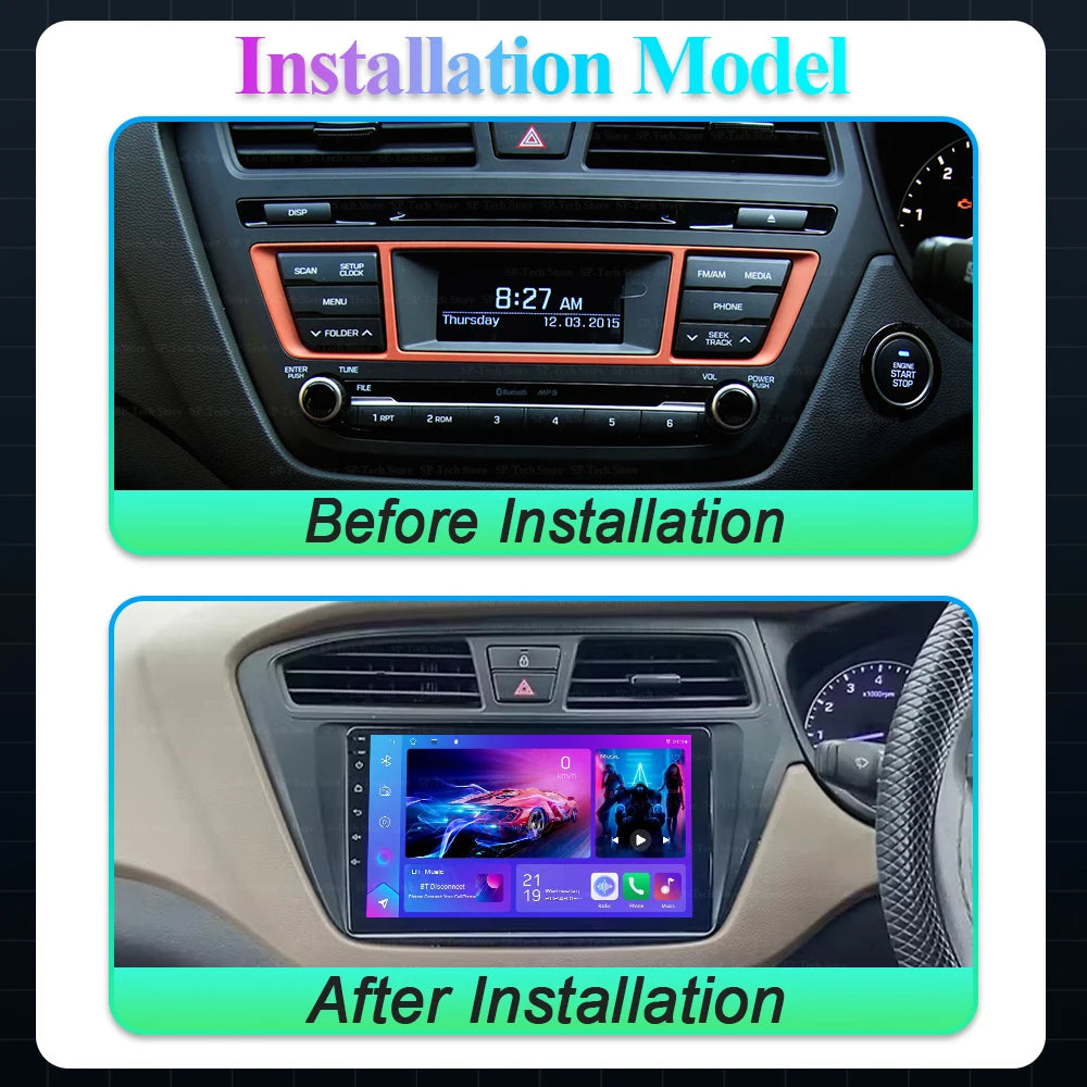 Android 16 For Hyundai I20 2 Ii Gb 2014 2015 2016 2017 2018 Car Radio Carplay Navigation G | AUTOKITSHOP