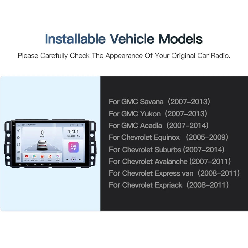 SZLELV Android 15 Carplay Car Radio For Chevrolet Silverado Impala GMC Yukon Acadia Naviga