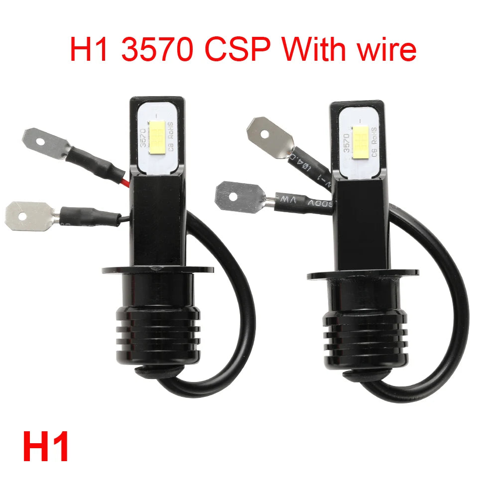 2Pcs H4 H7 LED Car Headlight H11 H8 H9 Car Fog Light 9005 HB3 9006 HB4 H1h3 H16JP Led Lamp Day DRL Light Auto 6000K 12V 24V