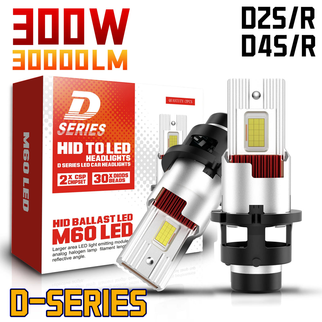 D2S D4S LED Car Headlights D2R D4R 300000LM Canbus Auto Headlamp 12V HID Turbo Bi-LED Bulb