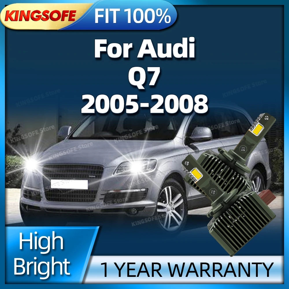 LED Bulb 6000K D1S Headlight Xenon Replacement Lights Super Bright For Audi Q7 2005 2006 2