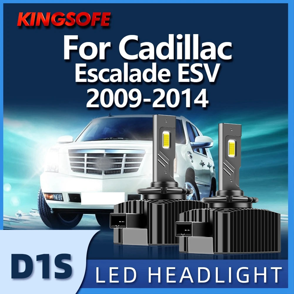 Car Light D1S Led Headlight 30000LM 6000K High Low Beam Bulbs For Cadillac Escalade ESV 20