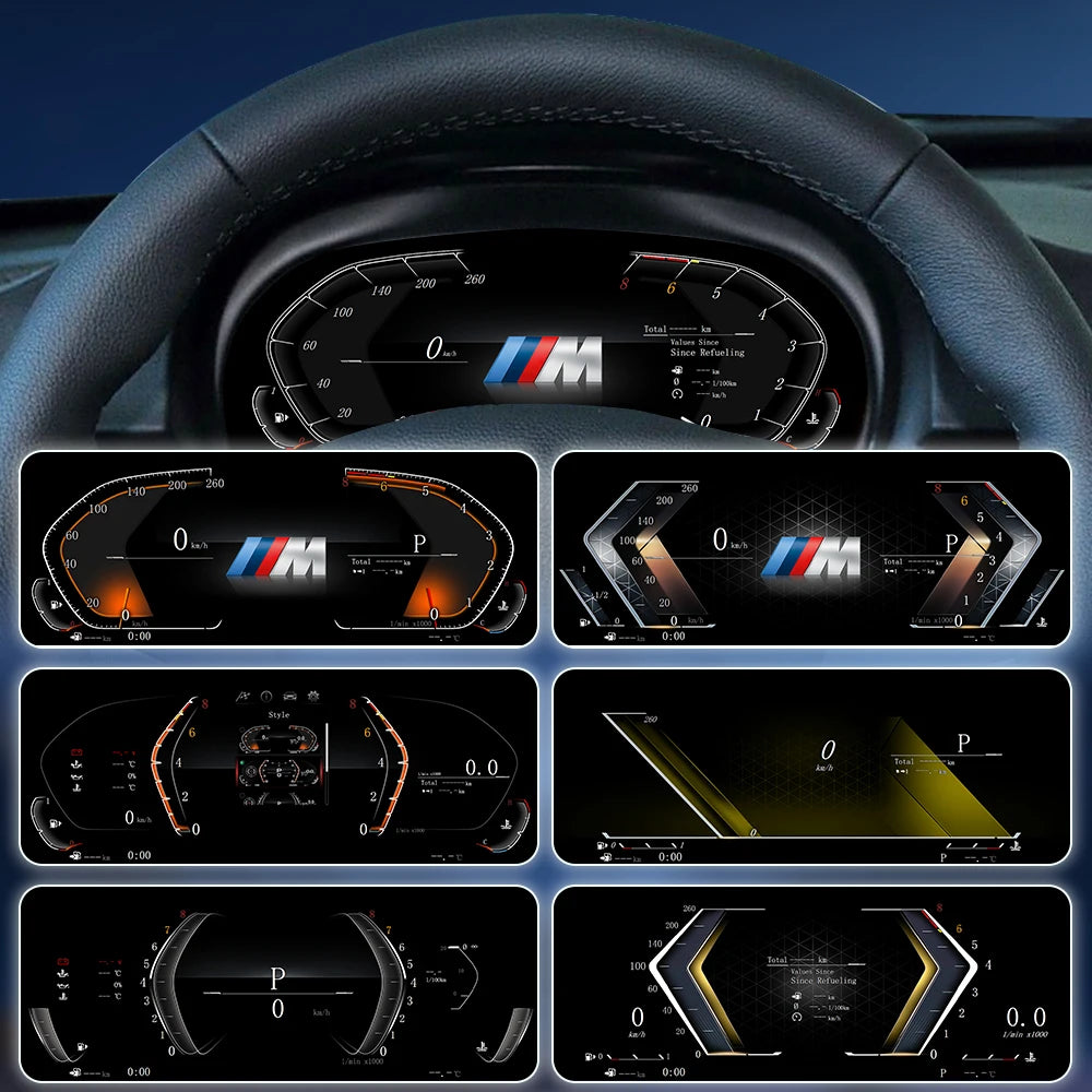 10" LCD Digital Instrument Panel for BMW 3 Series E90/E91/E92/E93 2005-2012 - Virtual Cluster CarPlay Odometer Speedomet