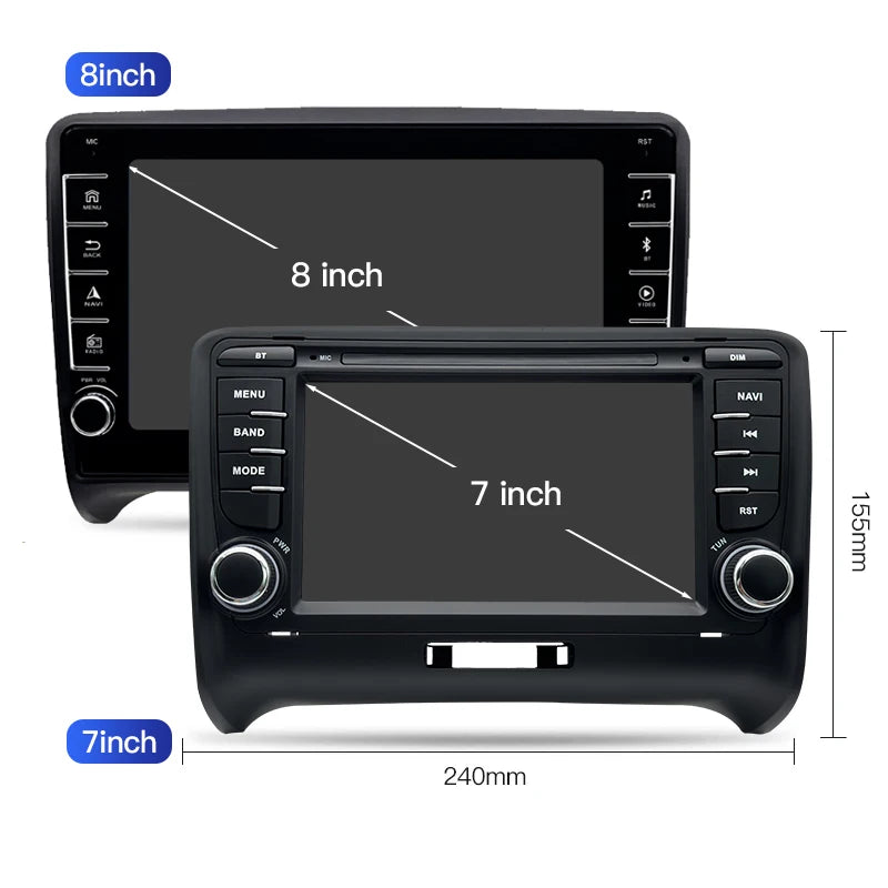 SZLELV For Audi TT MK2 8J 2006-2014 Car Multimedia Player Auto Autoradio Carplay Android 1
