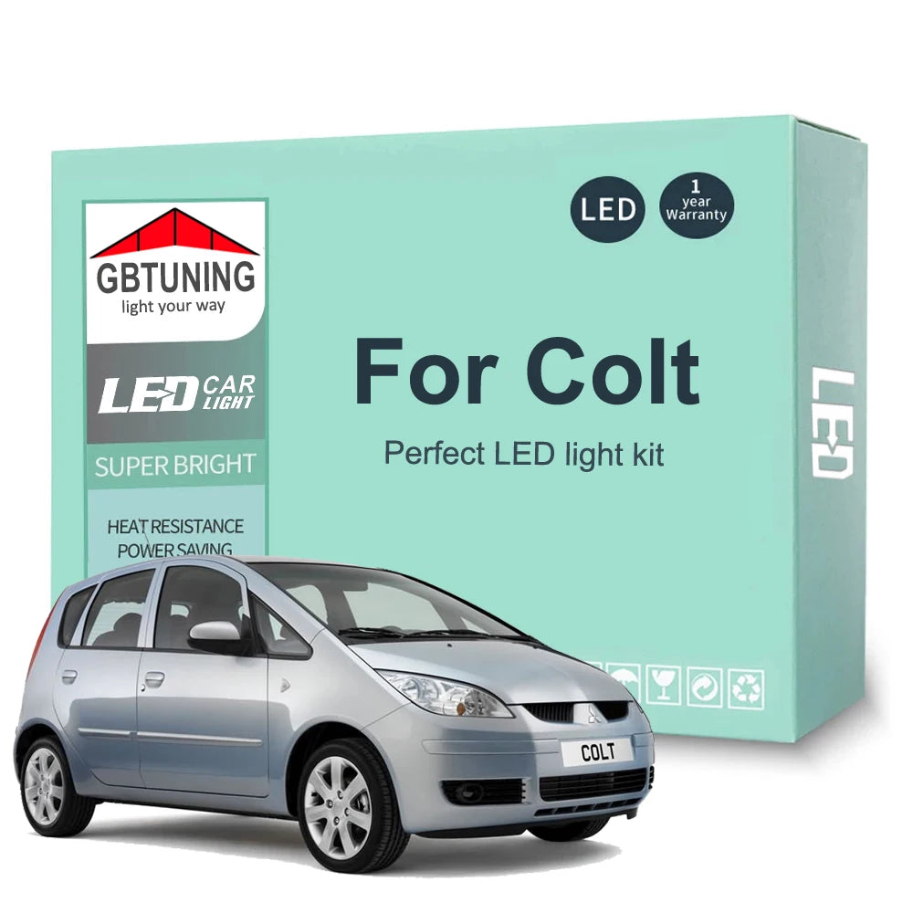 7-Piece LED Interior Light Kit for Mitsubishi Colt 2004-2008 - Canbus Dome Map Door Trunk Bulbs | AUTOKITSHOP