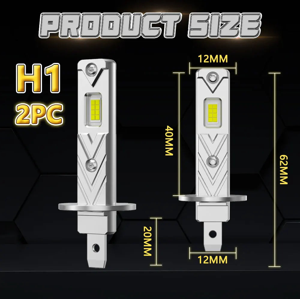 H1 H4 H7 LED Headlight Bulbs CANBUS Led Lights 1:1 Mini Lamp 9084 CSP Wireless Fog Lamp Fa