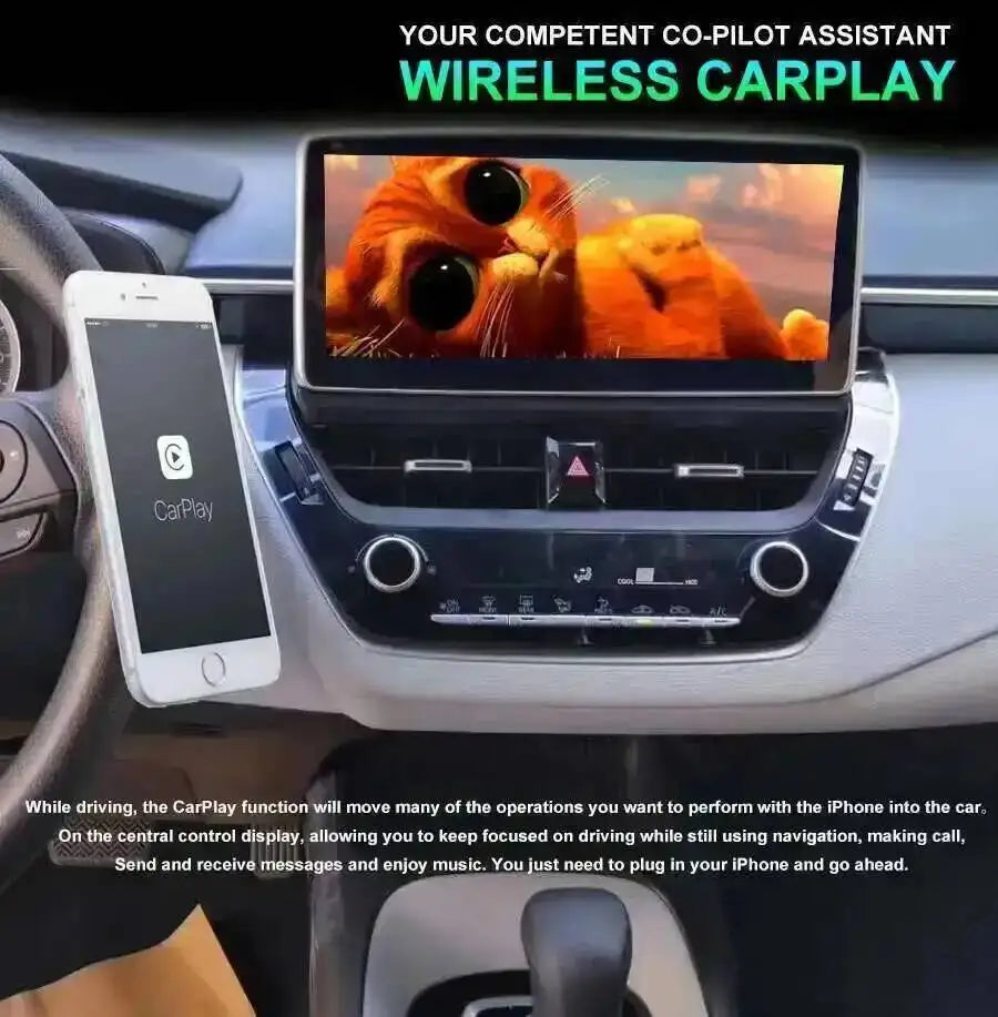 carplay For Toyota Corolla 2020 Navigation DSP 4G Multimedia Video Player HU 1920*720 10.2