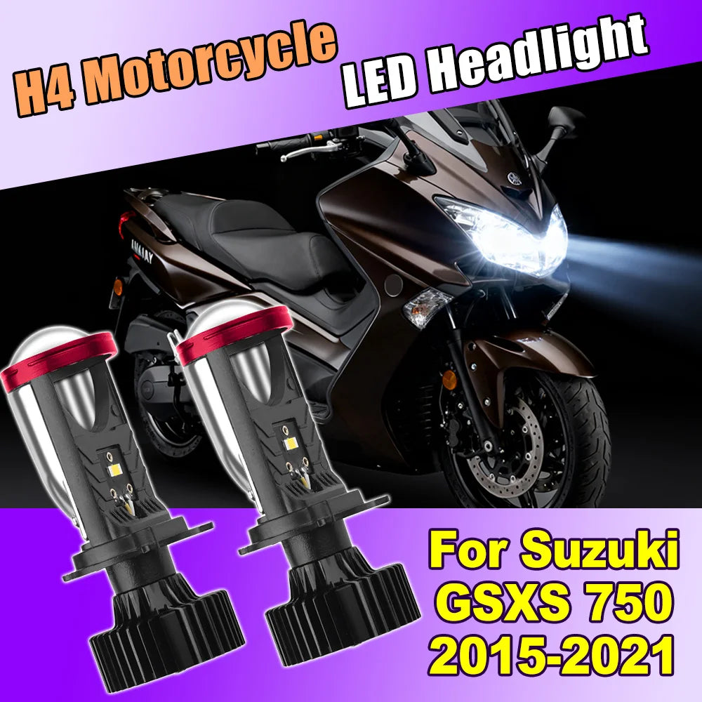 H4 Projector Lens Light Motorcycle Headlight Bulb 30000LM Super Bright For Suzuki GSXS 750