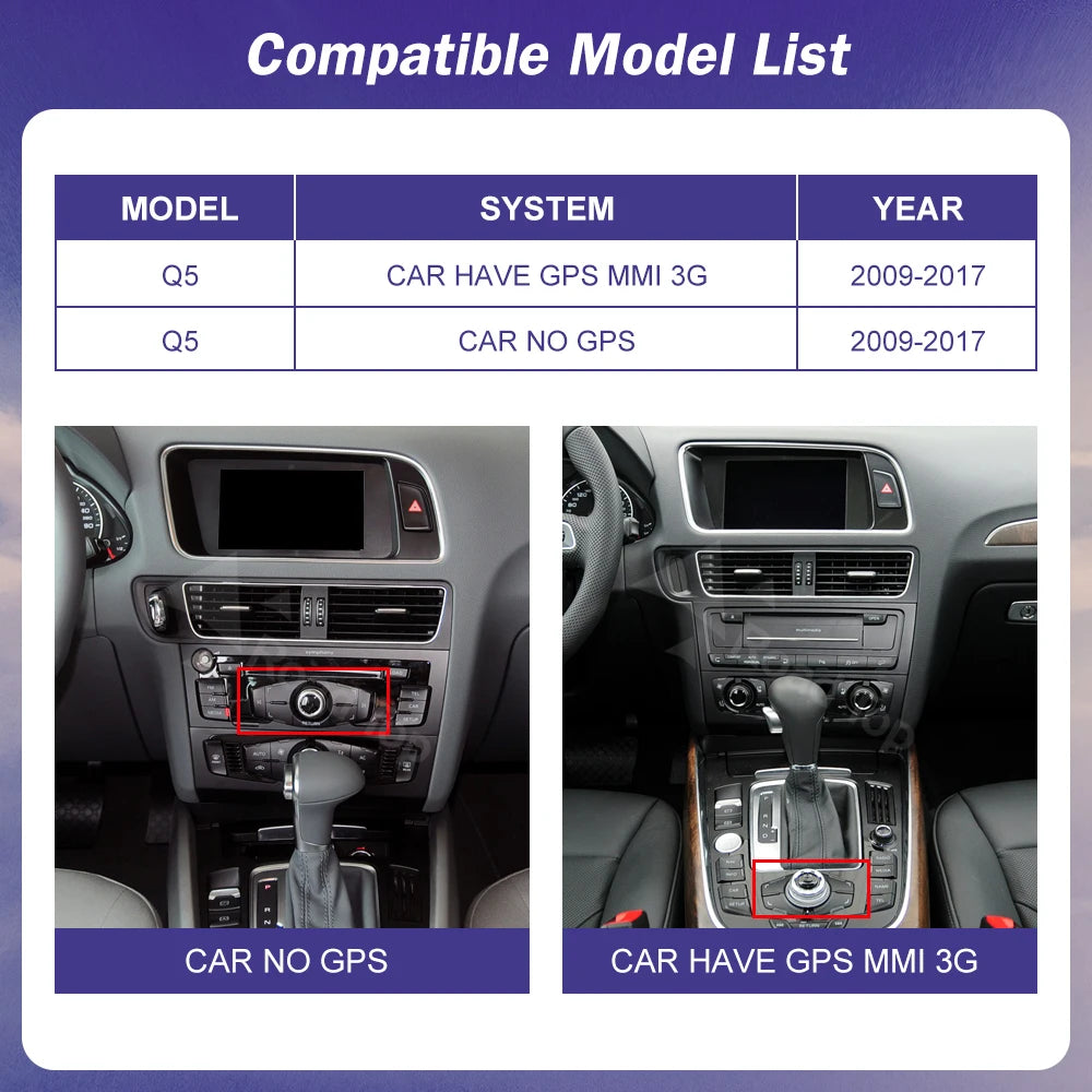 8.9 12.3inch Linux Car Multimedia Radio Touch Screen For Audi Q5 2009-2017 With Wireless C | AUTOKITSHOP