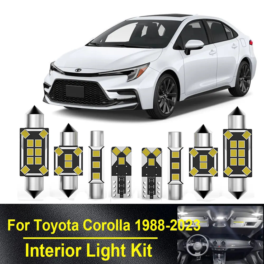 LED Interior Light Kit for Toyota Corolla 1988- 2016 - Canbus Dome Map Door Trunk Bulbs | AUTOKITSHOP
