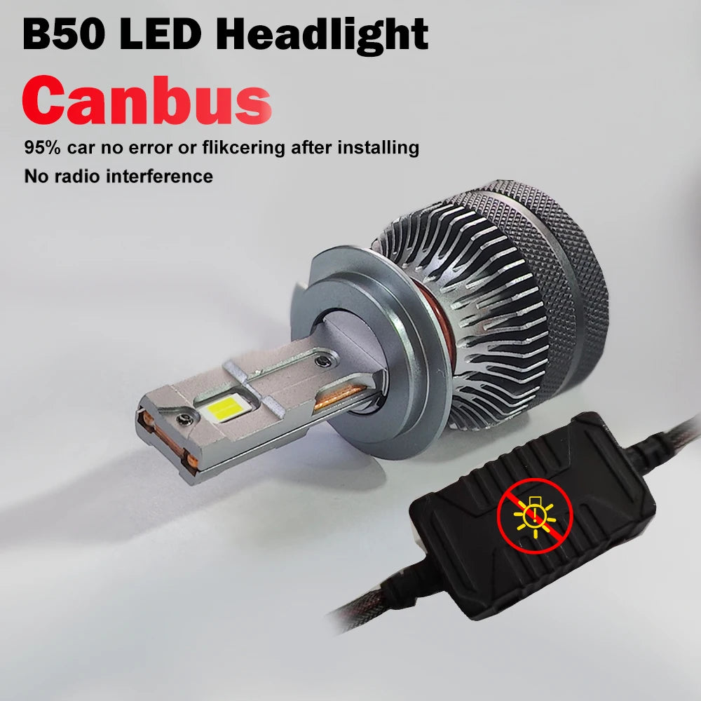 Domx B50 K5C K6C 120W Canbus H4 H7 Car Headlight H1 H8 H9 H11 9005 HB3 9006 HB4 9012 Led B