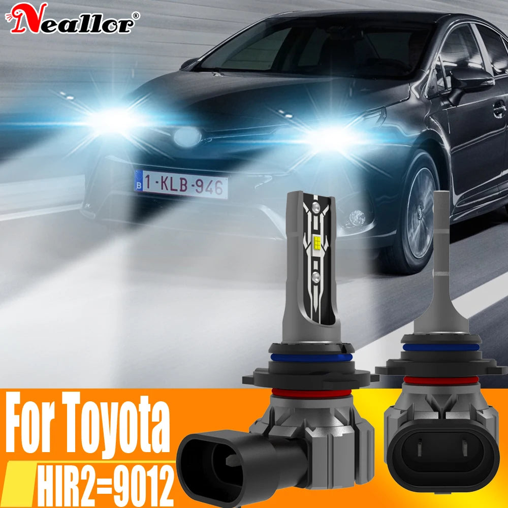 2x HIR2 Led Headlight Canbus No Error 9012 Car Bulb High Power 6000K White Light Diode Lam
