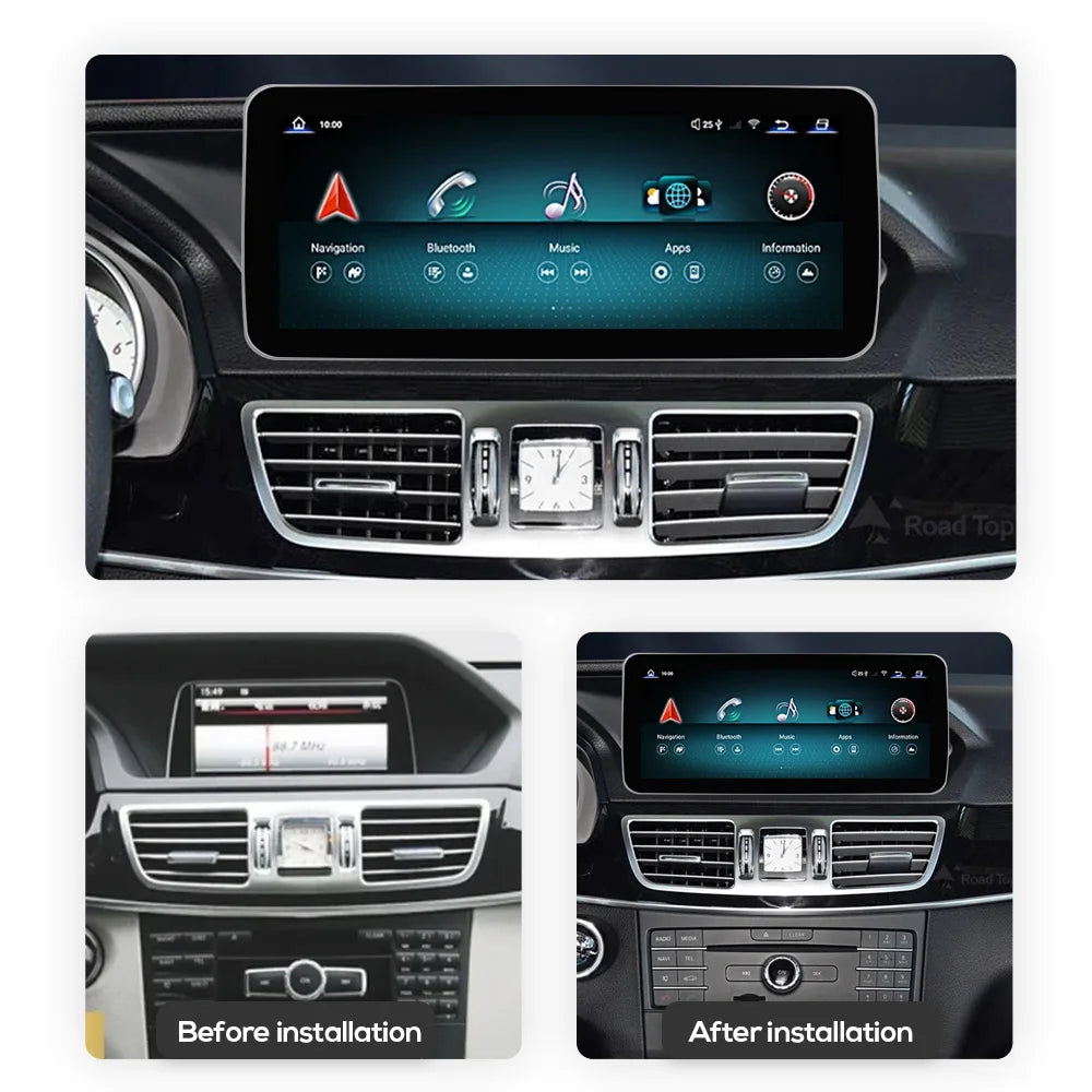 12.3" Android 13 Car Radio GPS for Mercedes Benz E Class W212 2015-2016 - Carplay, WiFi, 8G+256GB Multimedia Player