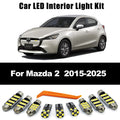 8Pcs Canbus LED Bulb Interior License Plate Light Kit For Mazda 2 Mazda2 2015 2016 2017 2018 201 - Canbus LED Car Light