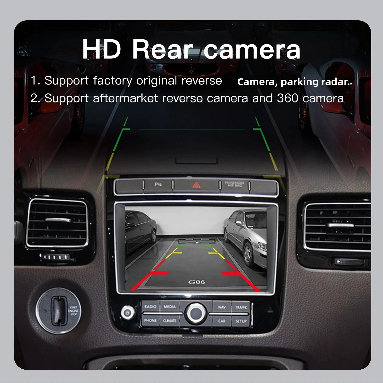 For Volkswagen Touareg With 8-inch Screen RNS850 2010-2018 Carplay Android Auto Mirroring