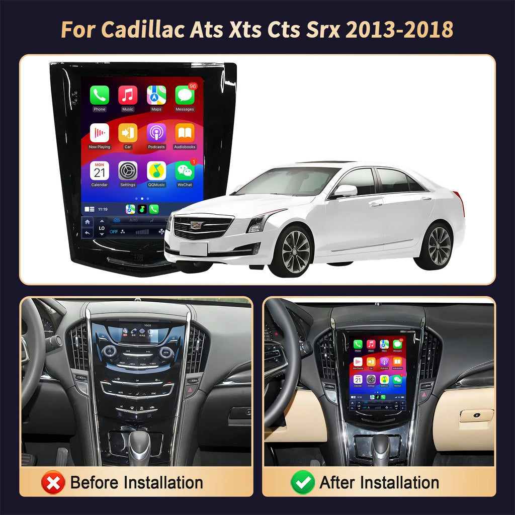 9.7inch Android 14 For Cadillac Ats Xts Cts Srx 2013-2018 Car Radio Multimedia Navigation
