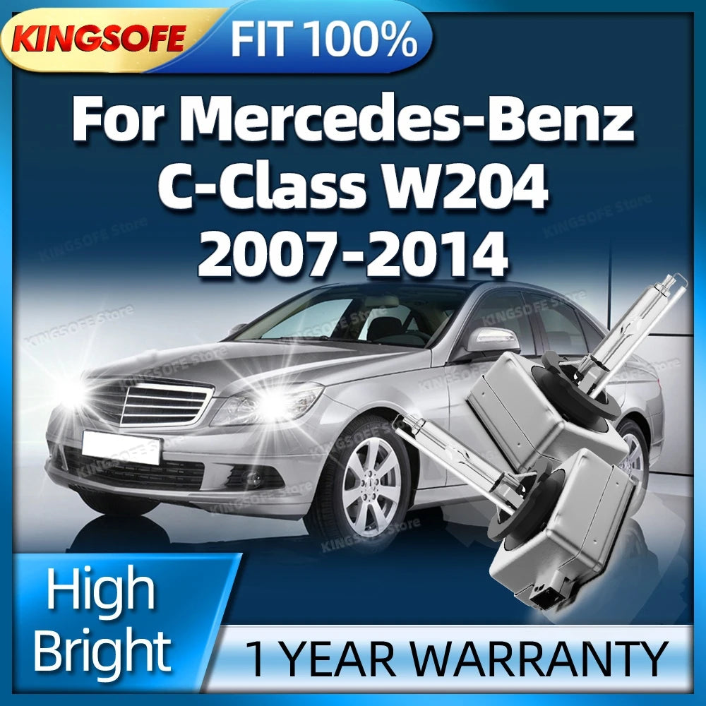 High Bright D1S 6000K White HID Xenon Headlight Upgrade Bulb For Mercedes Benz C Class W20