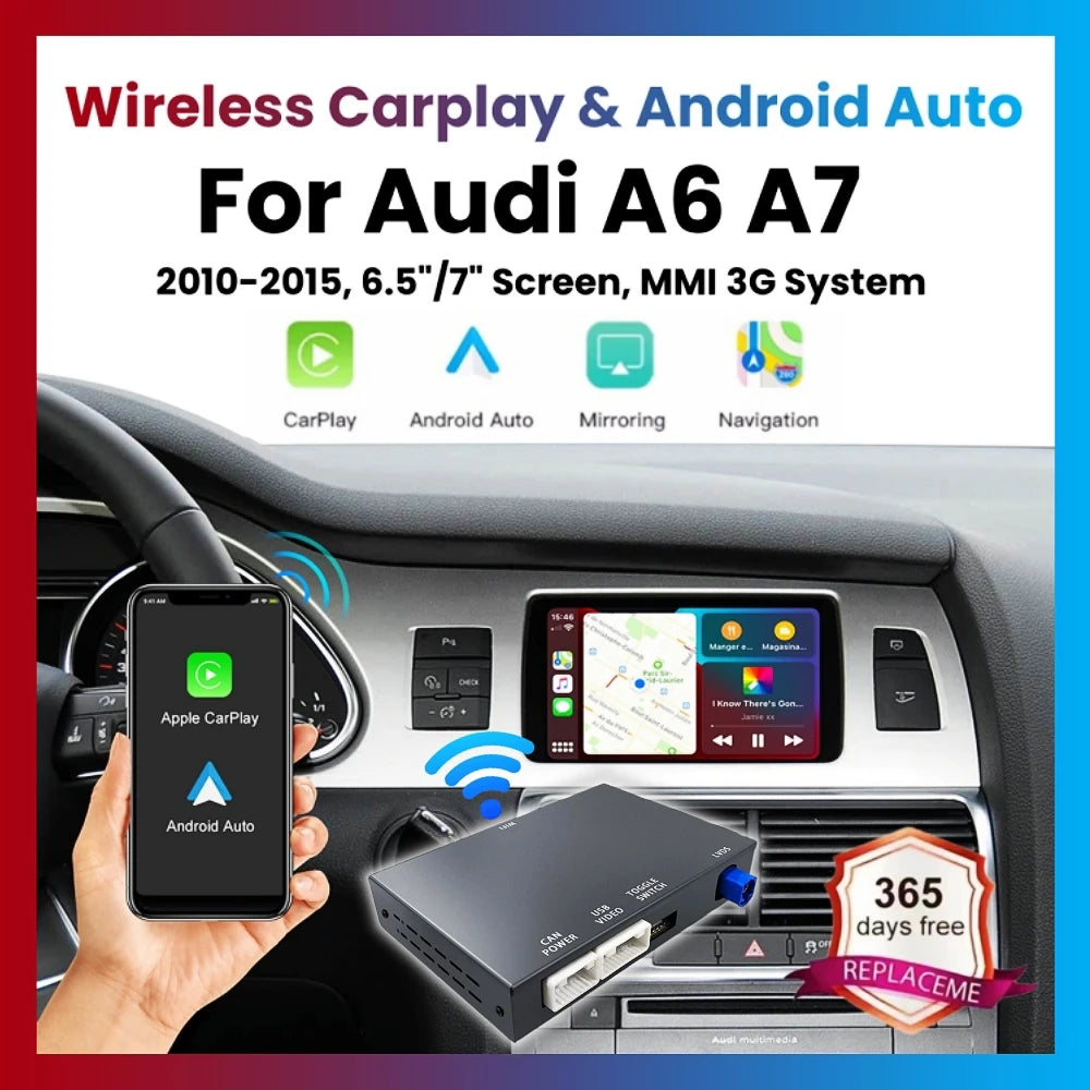 Wireless CarPlay for Audi A6 Q7 2009-2015 MMI 3G System With Android Auto Interface Mirror | AUTOKITSHOP