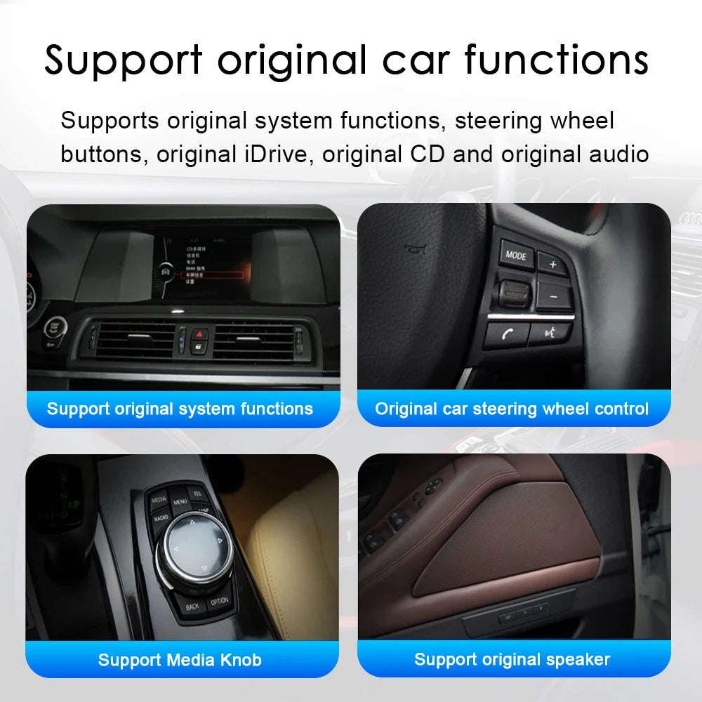 10.25" Touch Screen Wireless CarPlay Player For BMW 5 Series F10 F11 CIC NBT System Car St