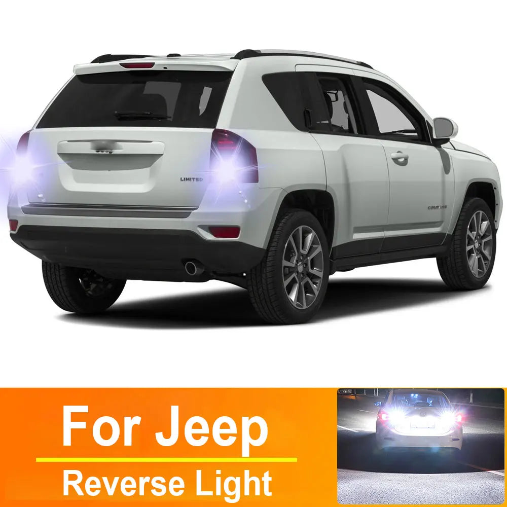 2-Piece LED Interior Light Kit for Jeep Wrangler Jk Compass Renegade Cherokee Patriot W16W T15 921 912 LED Canbus - C...