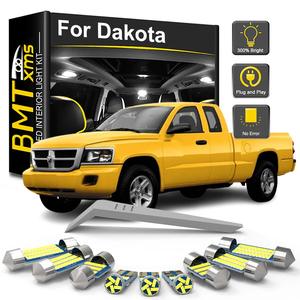 LED Interior Light Kit for Dodge Dakota Pickup 1997-2005 - Canbus Dome Map Door Trunk Bulbs | AUTOKITSHOP