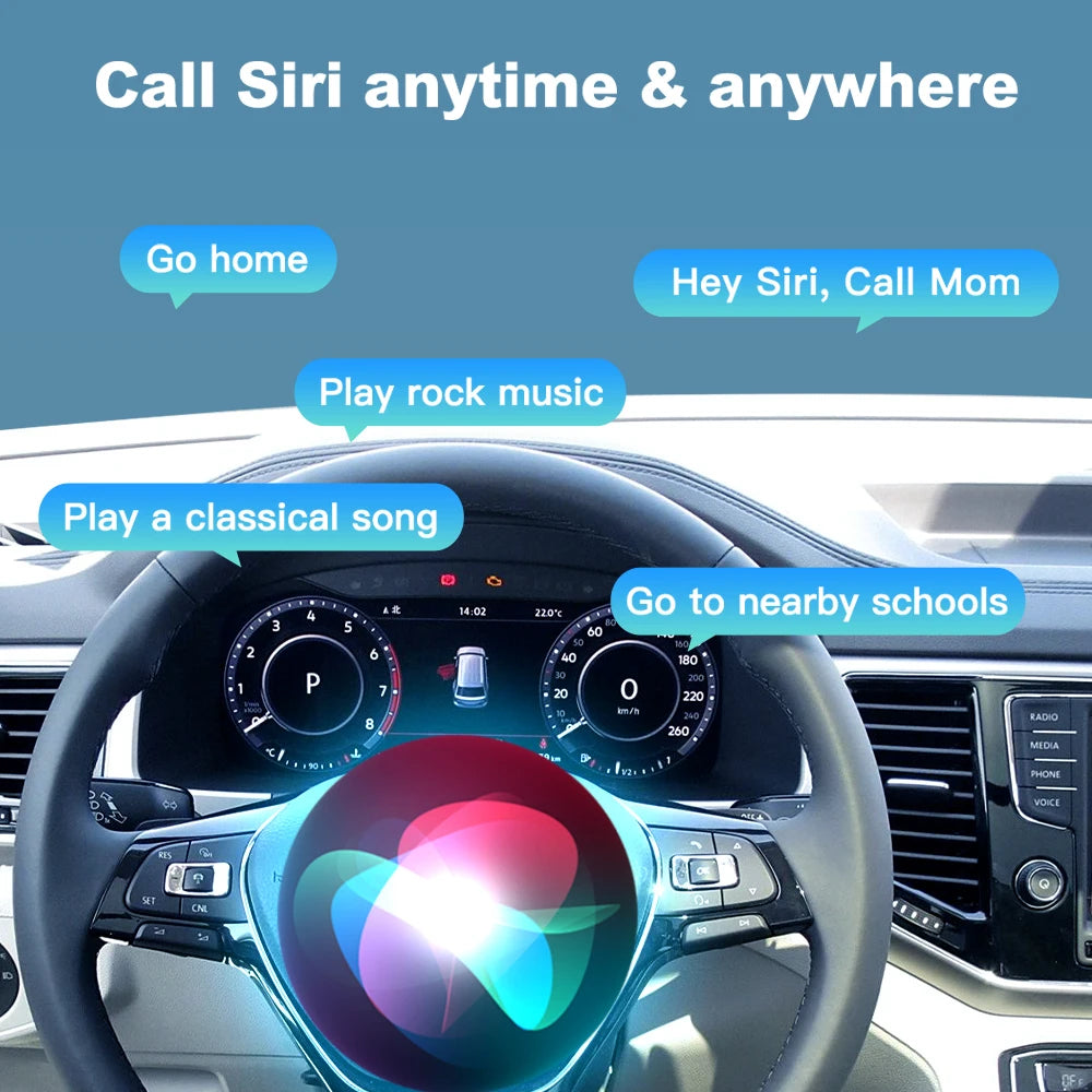 12.3" Wireless CarPlay Android Auto Interface for Volkswagen MIB Tiguan Golf Teramont 2012-2017 - Mirror-Link AirPlay