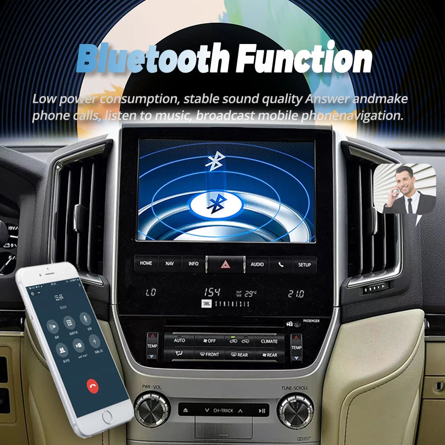 10" QLED Navigation Radio Stereo for Toyota Land Cruiser LC200 LC300 Android 13 Snapdragon 665 | AUTOKITSHOP