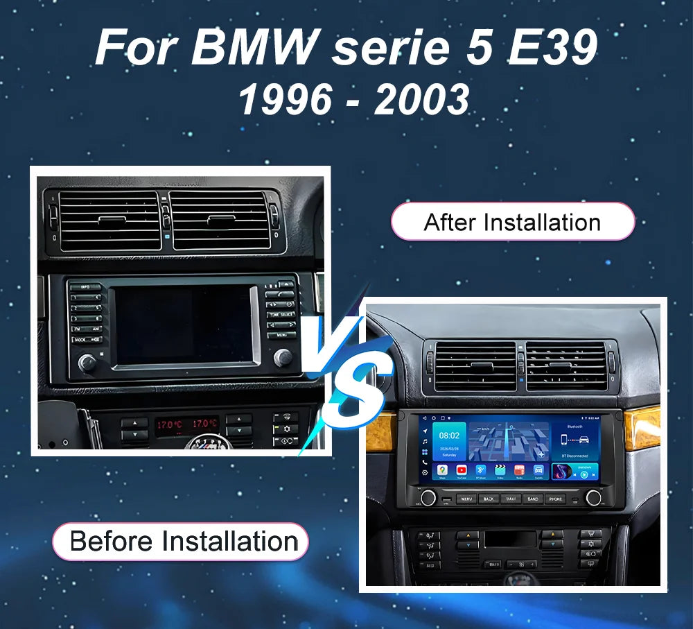10.25Inch Android 16 For BMW serie 5 E39 1996 - 2003 Car DVD Carplay Multimedia Player Rad