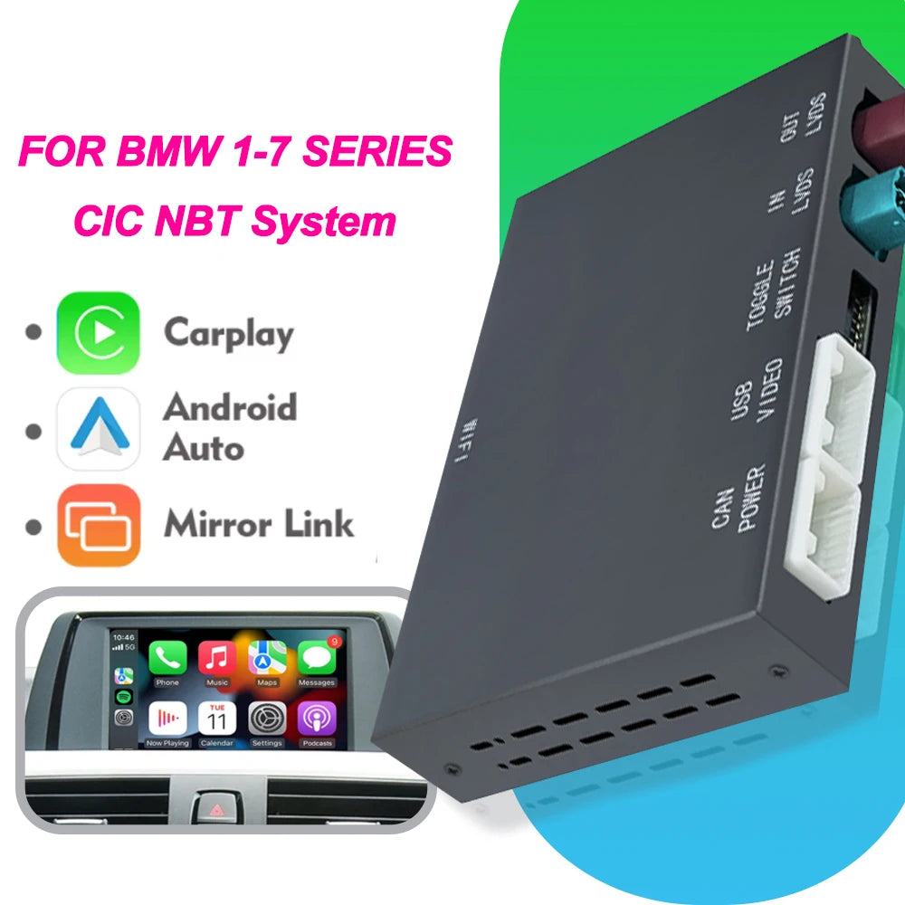 Wireless CarPlay Android For Android Auto Wireless CarPlay AI Box For BMW CIC NBT X4 F26 X