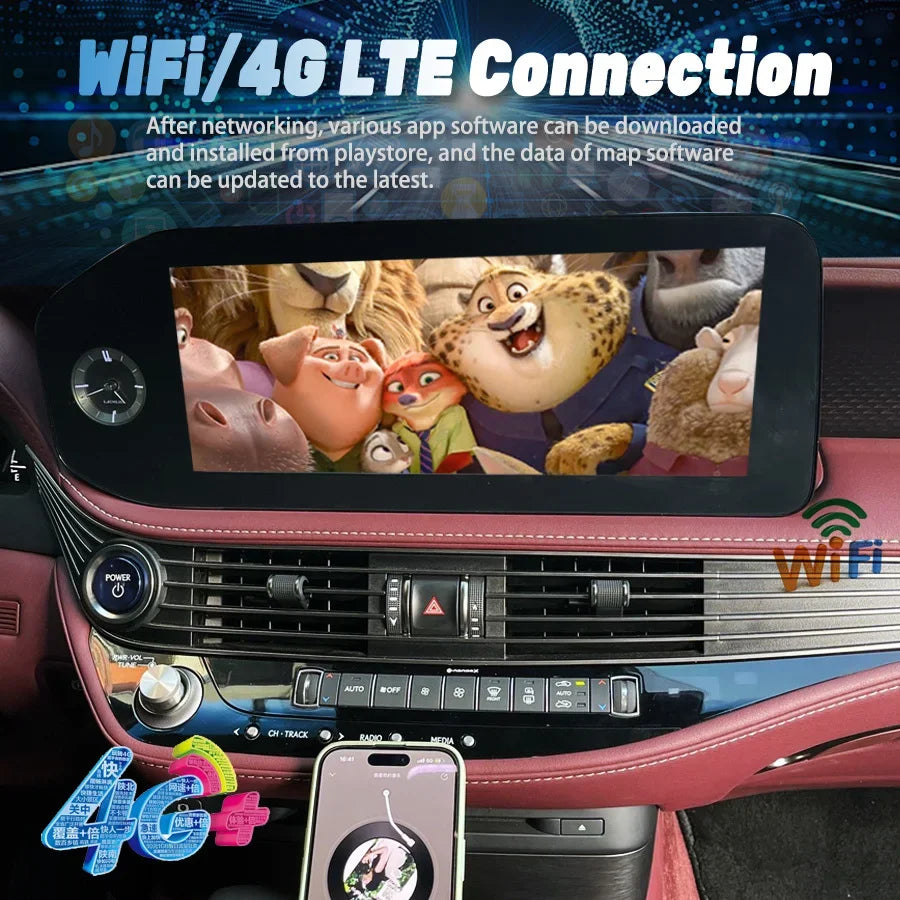 12.3" For Lexus LS500h LS 2018-2024 Car Radio CarPlay Multimedia Snapdragon 685 Screen Ste | AUTOKITSHOP