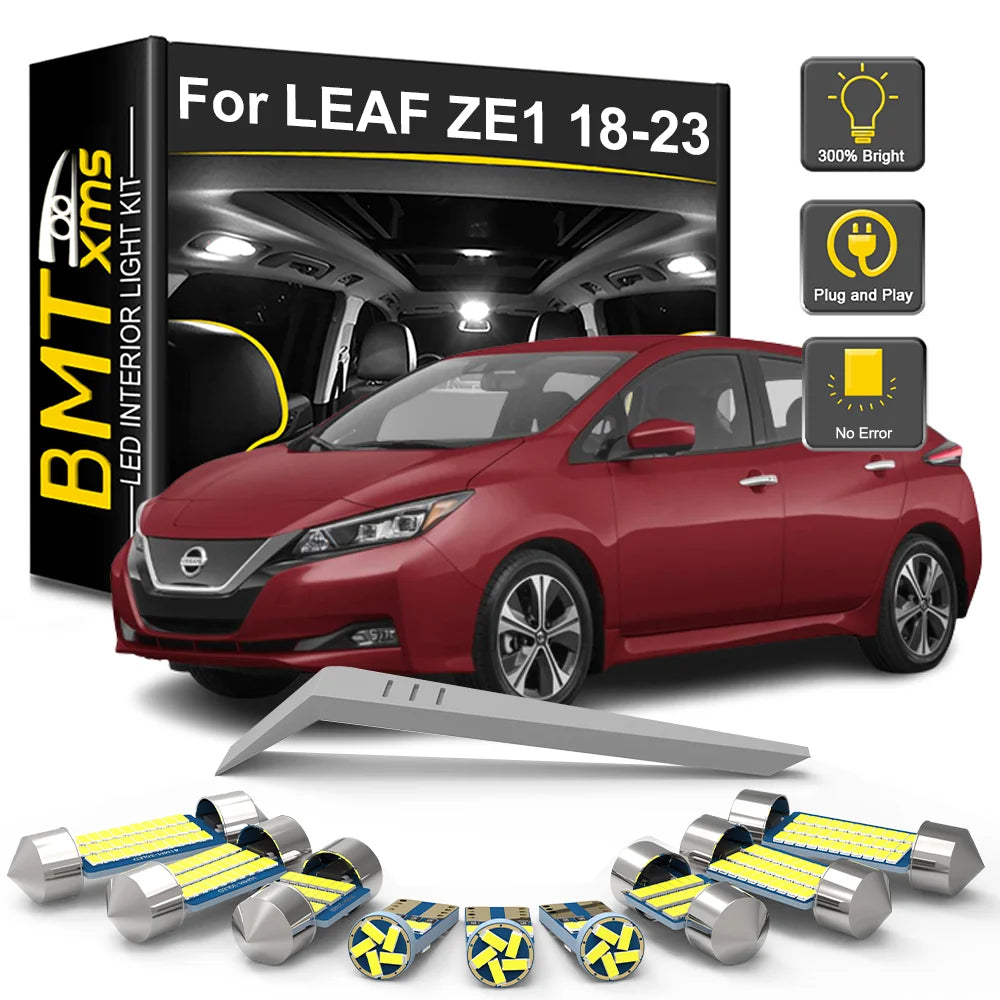 11-Piece LED Interior Light Kit for Nissan Leaf ZE1 - Canbus Error-Free Bulbs | AUTOKITSHOP
