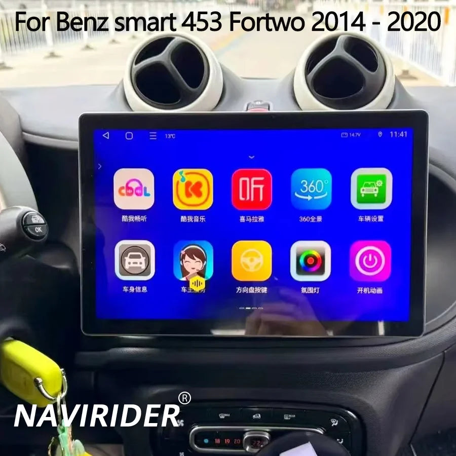 13.3inch for Benz smart 453 Fortwo 2014 - 2020 Screen Radio Car Multimedia Navigation GPS