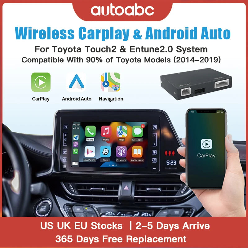 AUTOABC Carplay Android Auto for Toyota Touch2 Entune 2.0 Highlander Tundra Sienna Prius Y | AUTOKITSHOP