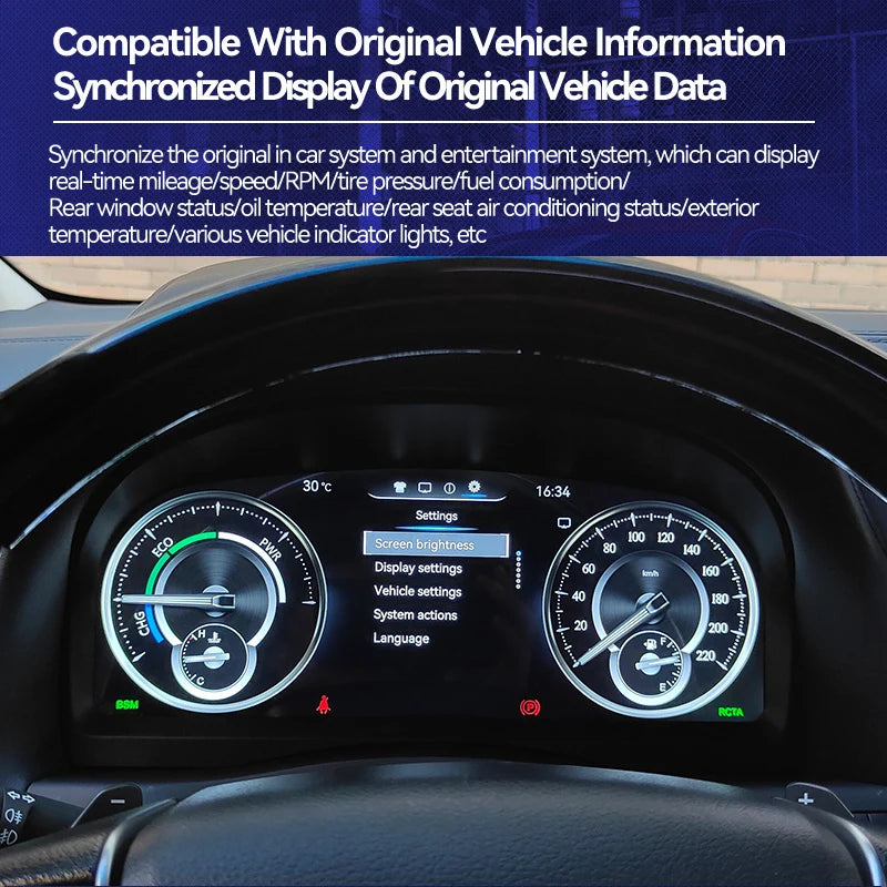 M New Car Digital Cluster Virtual Cockpit For TOYOTA Alphard 30 A30 Vellfire 2015-2022 Das | AUTOKITSHOP