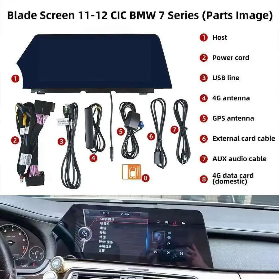 For BMW X3 X4 F25-F26 2013-2019 Car Blade Screen 12.3''Android 13 Multimedia Stereo Video